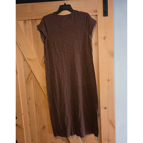 New! Naturals D&co Women’s Size S Brown Button Up Maxi Dress Linen Blend - Picture 2 of 16